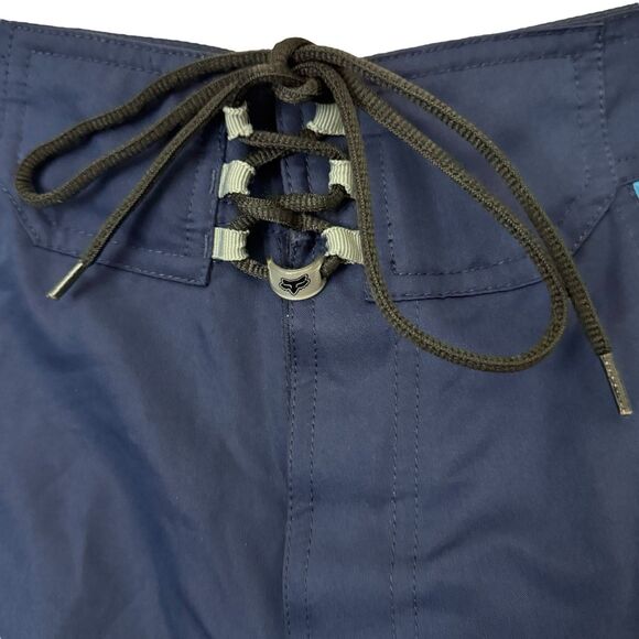 Fox Racing Mens Size 30 Swim Board Shorts Cargo Blue Black Colorblock - Picture 4 of 13
